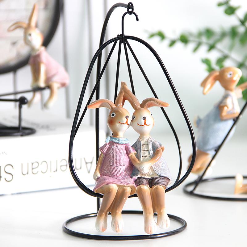 

Iron resin desk decoration Modern minimalist style bedroom study Animal miniature figurines home decor birthday gift