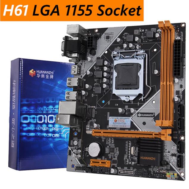 

Huananzhi H61 Motherboard LGA 1155 Socket for intel I3 Xeon CPU DDR3 RAM Memory computer mianboard for LGA1155 Slot CPU