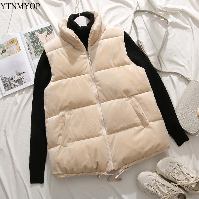 

Women' Vests YTNMYOP Winter Velvet Vest Women Short Waistcoat Outerwear Thick Warm Sleeveless Jacket Coat Casual Tops1, Black