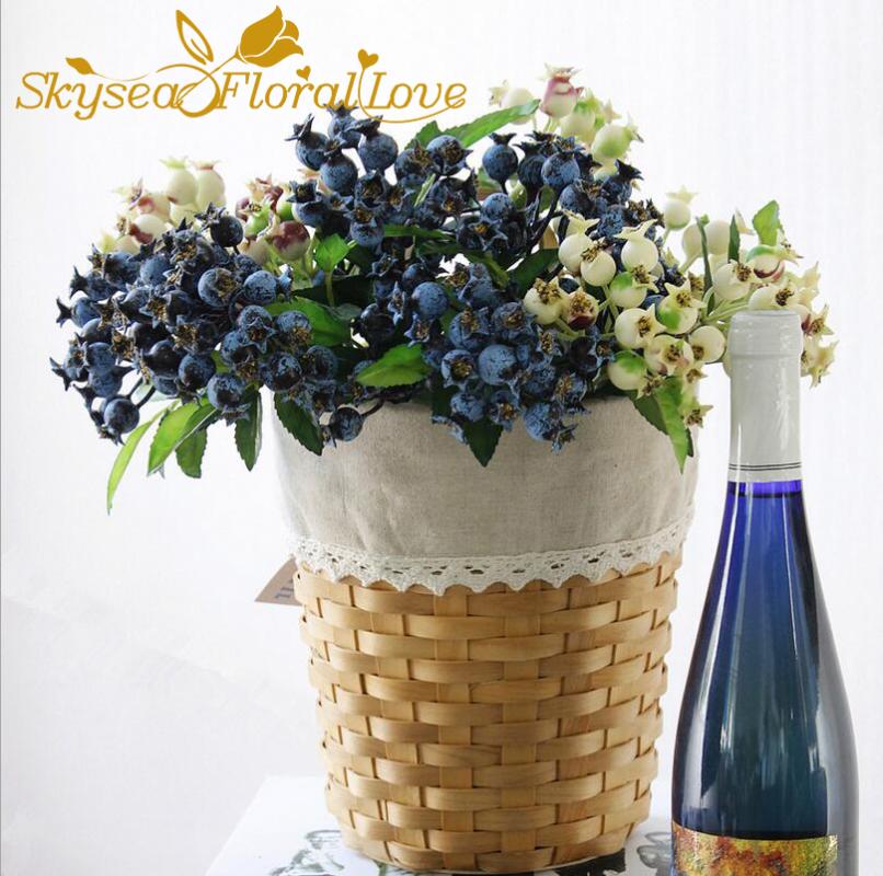 

Artificial berry fruit flowers arrangement artificial plants Pomegranate fruit green plant wall handmade diy material, Red