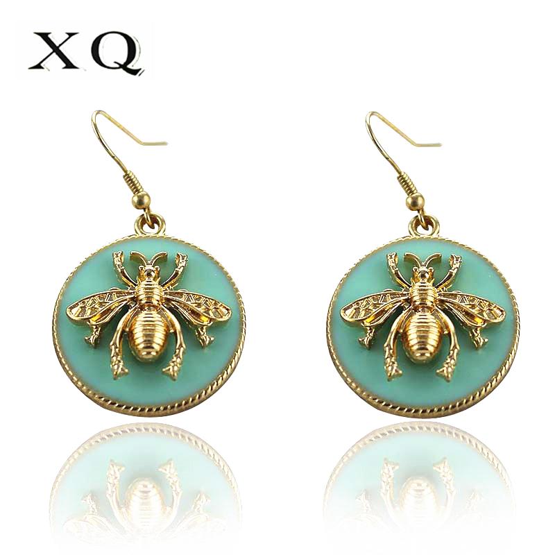 

XQ Zinc Alloy Green Drip Oil Spider Earrings for Women Accessories Wholesale Fashion Personality Party Jewelry