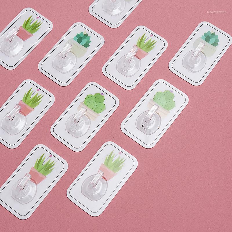 

Home Kitchen Hooks Transparent Suction Cup Sucker Wall Hooks Hanger For Kitchen Bathroom strong hook 7*4cm1