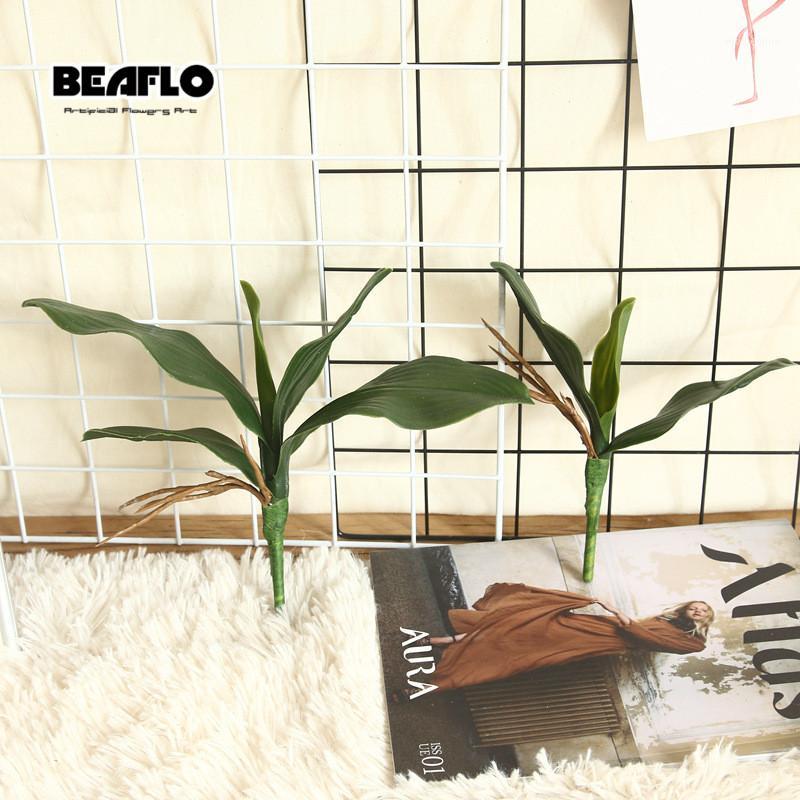 

1pc Orchid Leaves Artificial Plant Decorative Flowers Auxiliary Material Flower Decoration Phalaenopsis Leaf Bride Wedding Decor1, 3leaves
