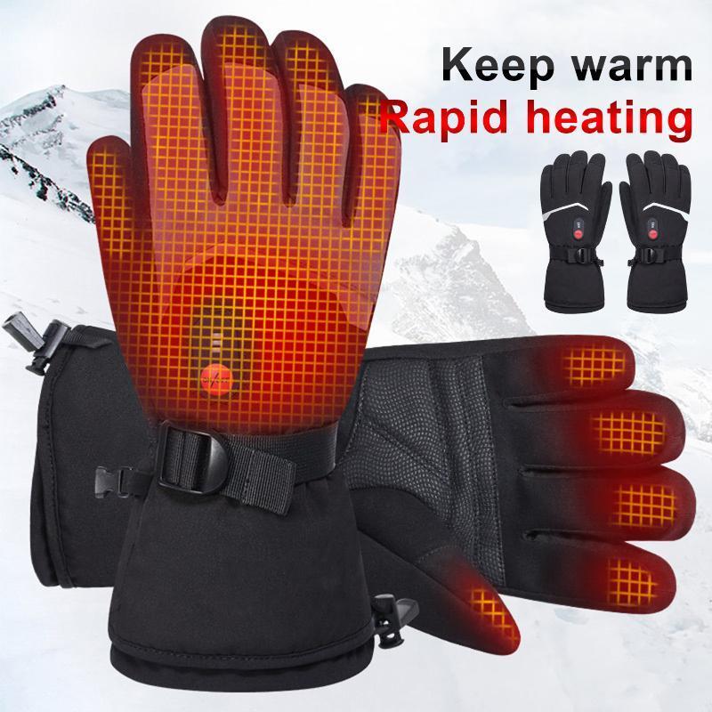 

Winter Ski Gloves 7.4V Lithium Battery Charging Heating Hand Touch Screen Outdoor Riding Ski Warm Gloves Heating1, As pic