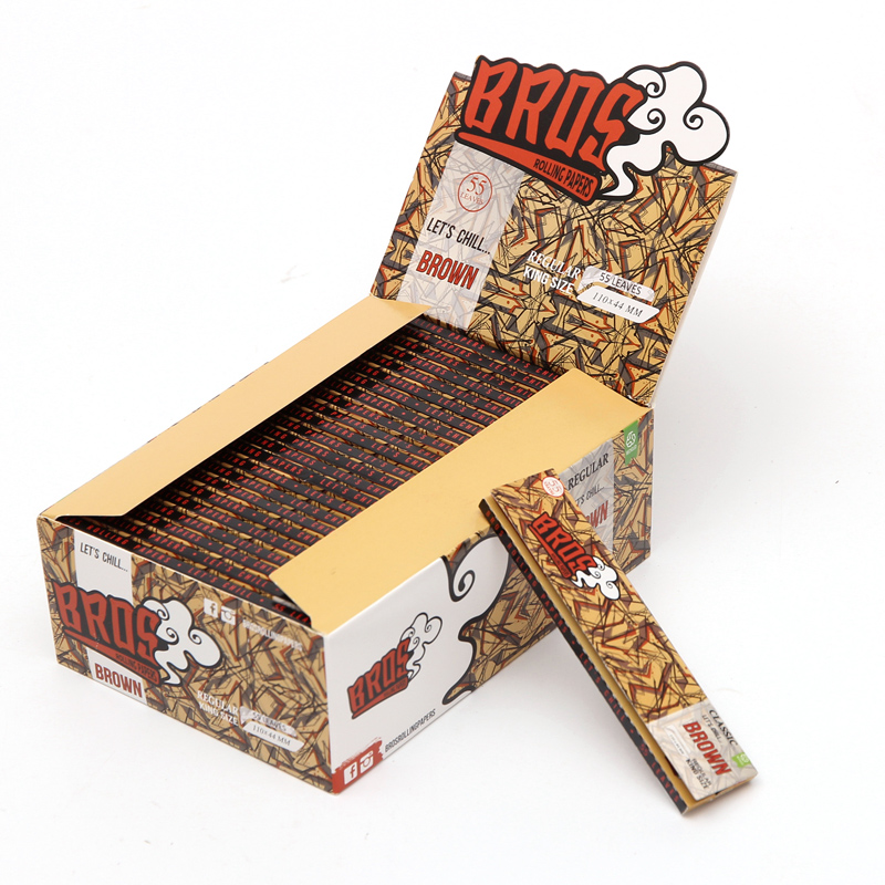 

Dragon Bros Brown 55L KingSize slim Cigarette Rolling Paper For Smoking