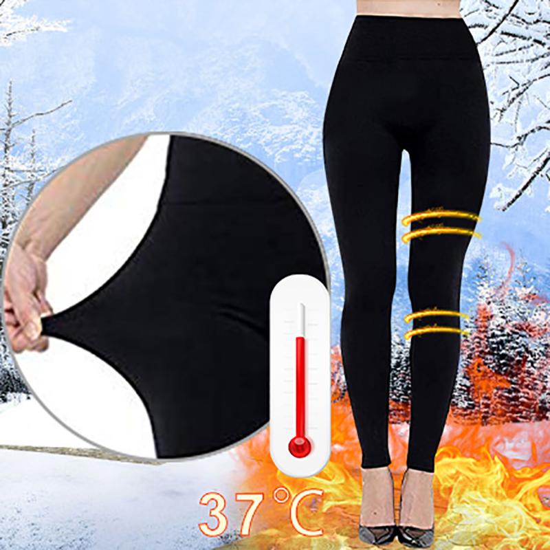

Women Solid Winter Keep warm Trousers Women Plus Velvet Thicken Winter Skinny Fitness Leggings Leggings Pants Casual #SS, Black