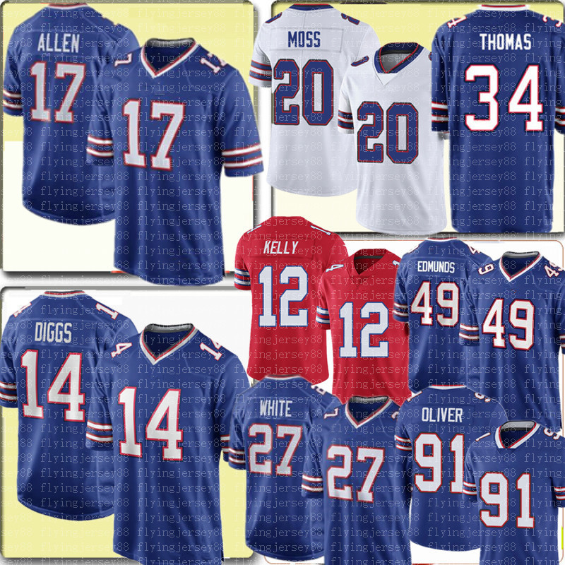 

Buffalo 17 Josh Allen Jersey Stefon Diggs Jim Kelly Thurman Thomas Tremaine Edmunds Jersey White Kyle Williams Zack Moss Cole Beasley, Women {bier}