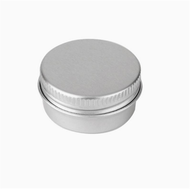 

50ps High Quality Empty Silver 10g Aluminum Pot Jars Cosmetic Containers refillable Cream Jar Cosmetic Lip Containers