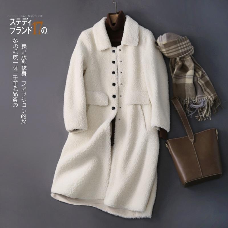 

Yimori 2020 Sheep Shearing Coat Women' Winter Granular Fleece Ladies Fur Coat Autumn and Winter New Clothing Fur All-in-one, Color1