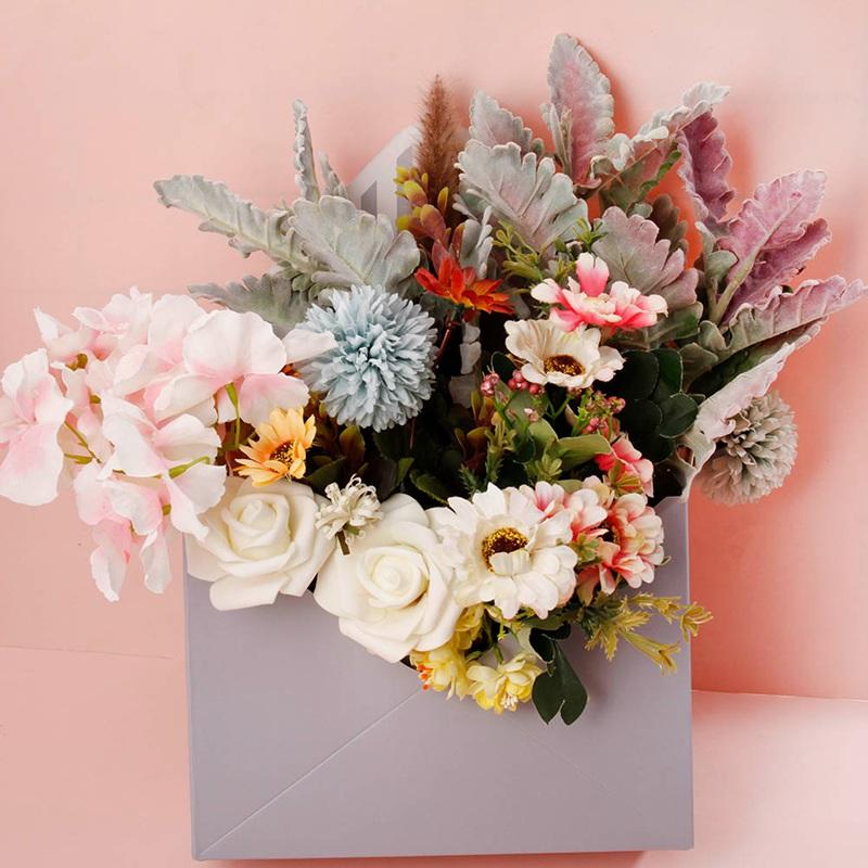 

Flower Paper Boxes Envelope Bucket Rose Florist Gift Party Gift Packing Cardboard Packaging Box Bag Paaty Gifts Flowers Bags