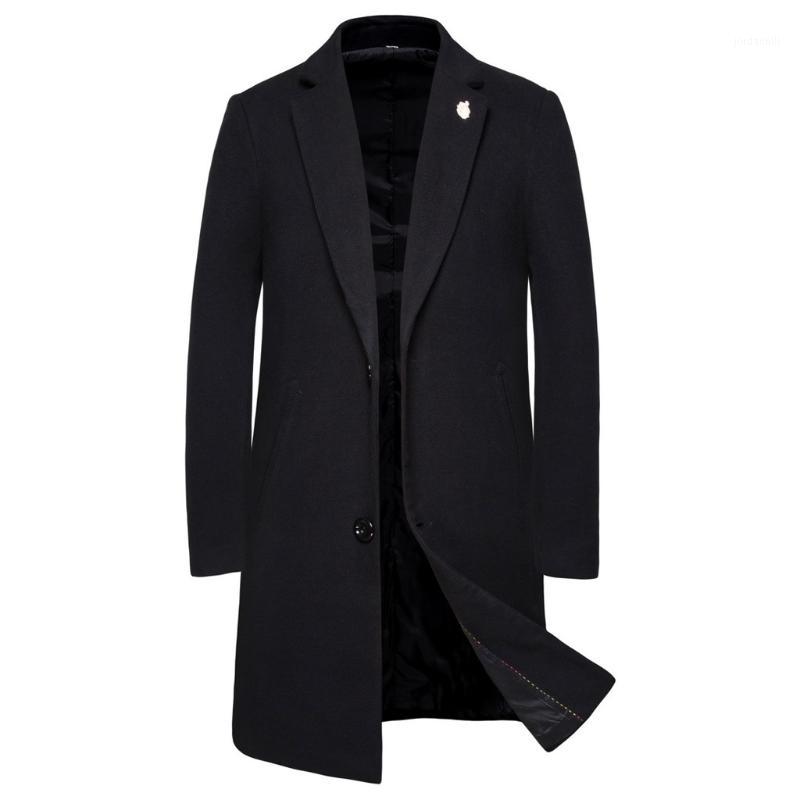 

MUQGEW Japan Style Mens Trench Coat 2019 Fashion Designer Long Windbreaker Autumn Winter Single Breasted Windproof Overcoat P#G41, Black