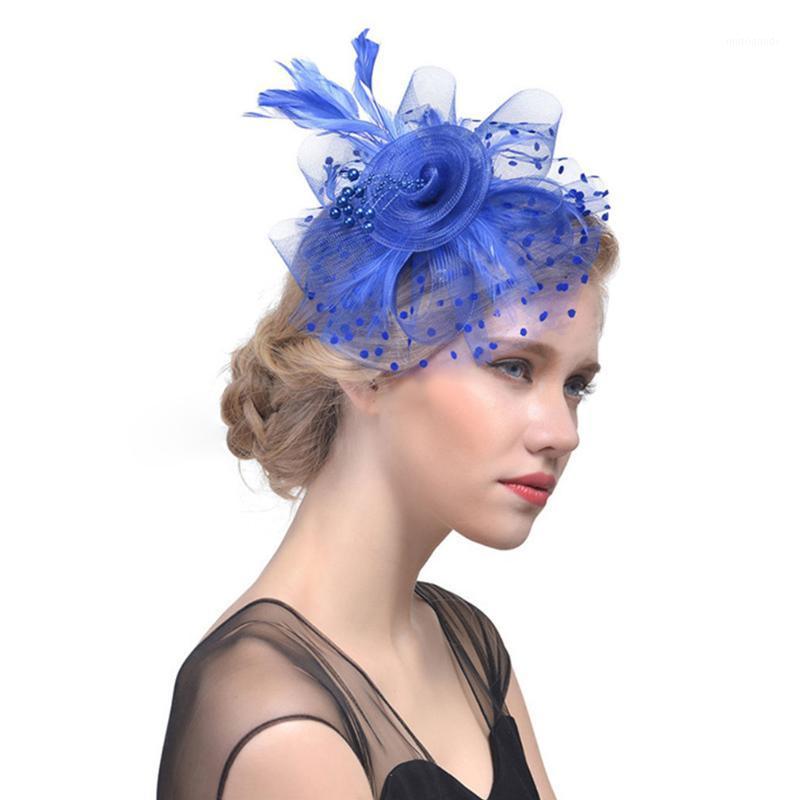 

Fascinator Hat Women Net Feather Fascinator Hair Clip Women Cocktail Wedding Party Bridal Hat Race Party Hair Decor Headwear1, Black