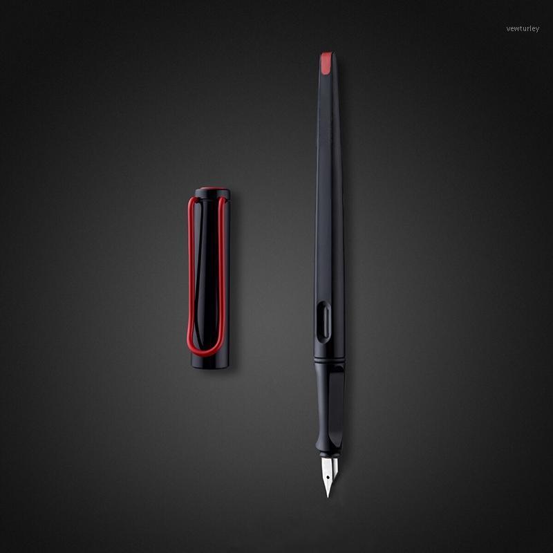 

plastic long body fountain pen 0.38mm ink pens for writing dolma kalem pluma fuente stylo plume caneta tinteiro Stationery 10791, Red