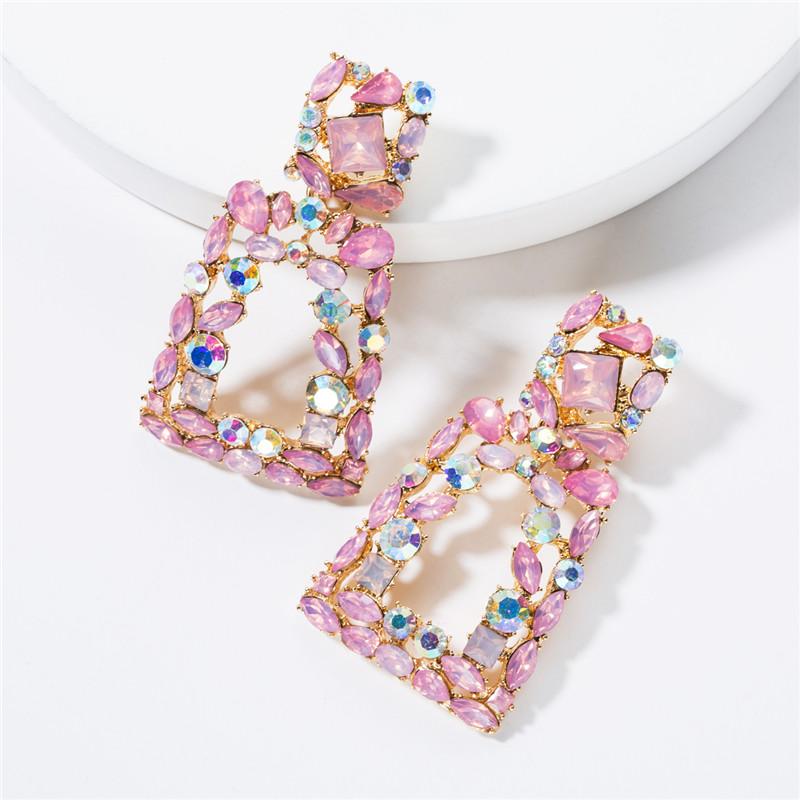 

2020 New Fashion Jewelry Exaggerated Temperament Trapezoidal Acrylic Geometric Earrings Personality Popular Women Party Earrings