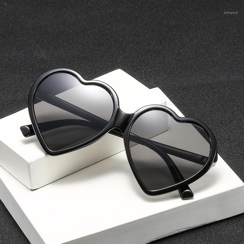 

Sunglasses Vintage Yellow Pink Red Glasses Fashion Large Women Lady Girls Oversized Heart Shaped Retro Cute Love Eyewear1