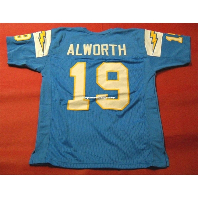 

Cheap retro #19 LANCE ALWORTH CUSTOM Top S-5XL,6XL MITCHELL & NESS Jersey bule Mens Stitching Top S-5XL,6XL Football Jerseys Running, Blue