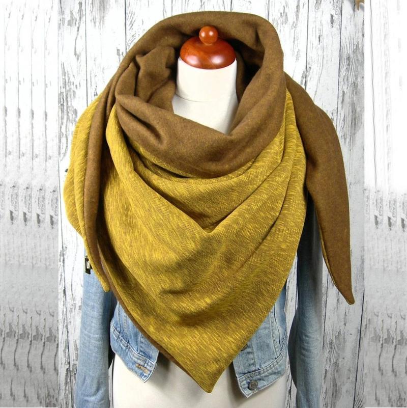 

Fashion Women Scarves Shawls Cotton Malaysia Keep Warm Button Turban Scarves Soild Dot Printing Casual Creative Shawls