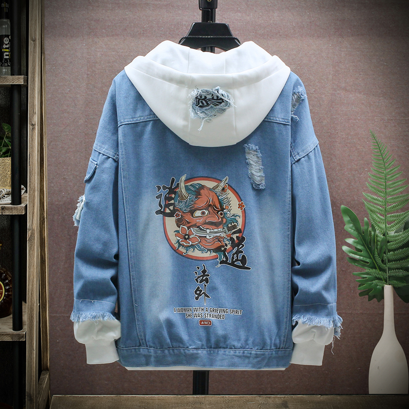 

2021 New Arrival & Jean Coat Korean Student Trend Denim Caot Men's Autumn Casual Jacket G7ur, Ghost