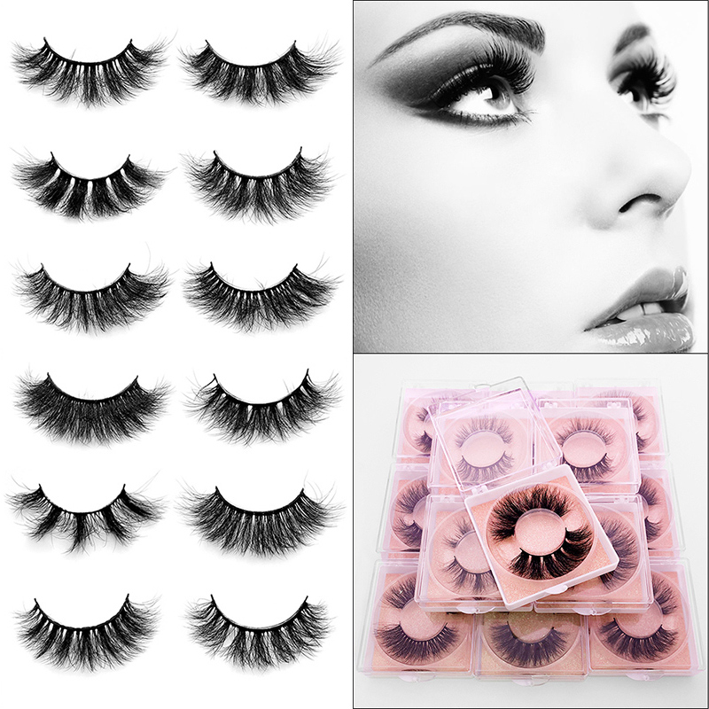 

3D Mink Lashes For Makeup Fluffy Soft Wispy Volume Eyelashes Natural long Cross False Eyelashes Eye Lashes Reusable