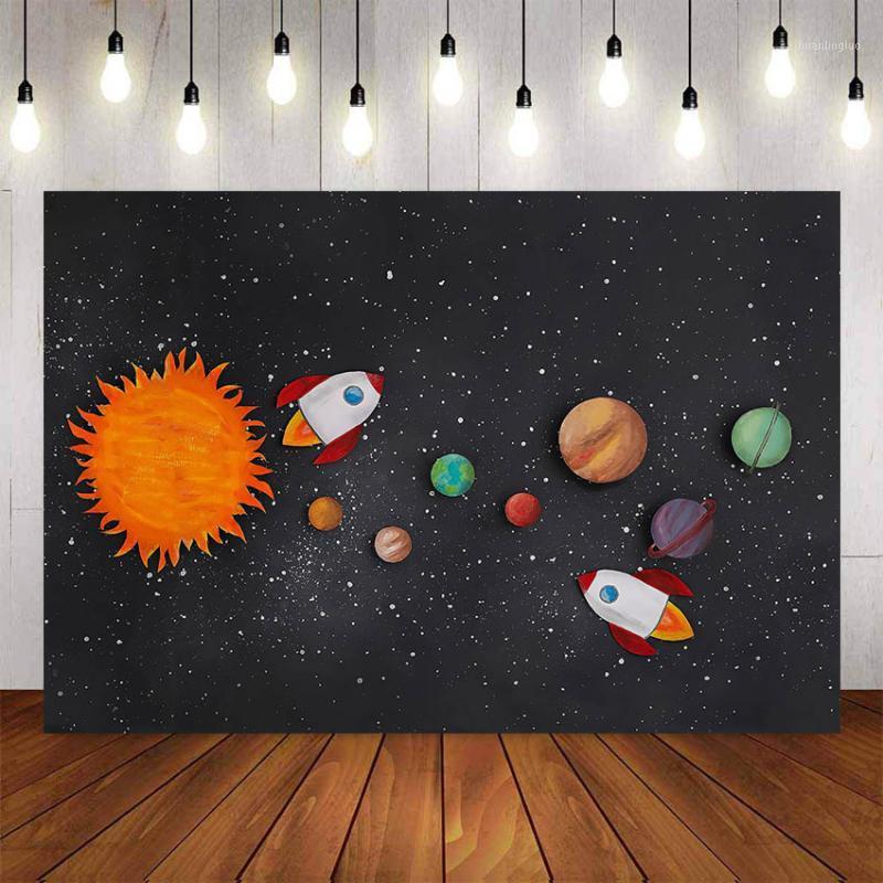 

Photography background Astronaut Themed for Boys Space Ship Birthday Party Decor Photocall Backdrops Photo Studio Photo Prop1