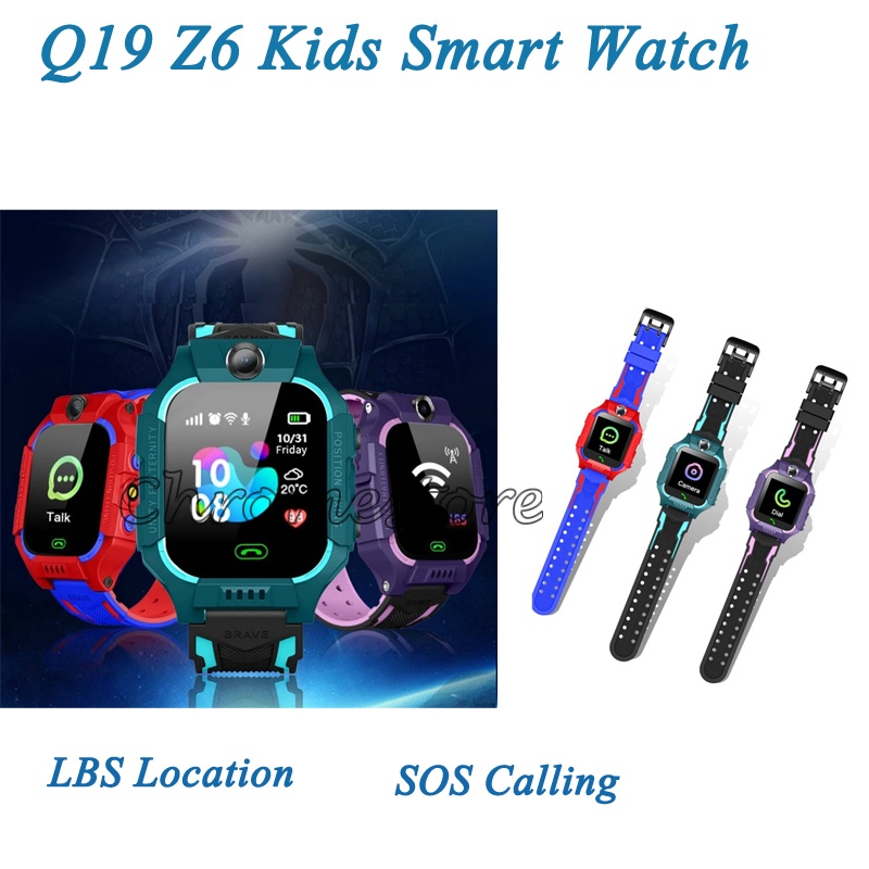 

Universal Q19 Kids Smart Watches SOS Emergency Calling Anti Lost Children Tracker Support SIM Card LBS Location Z6 Smartwatches