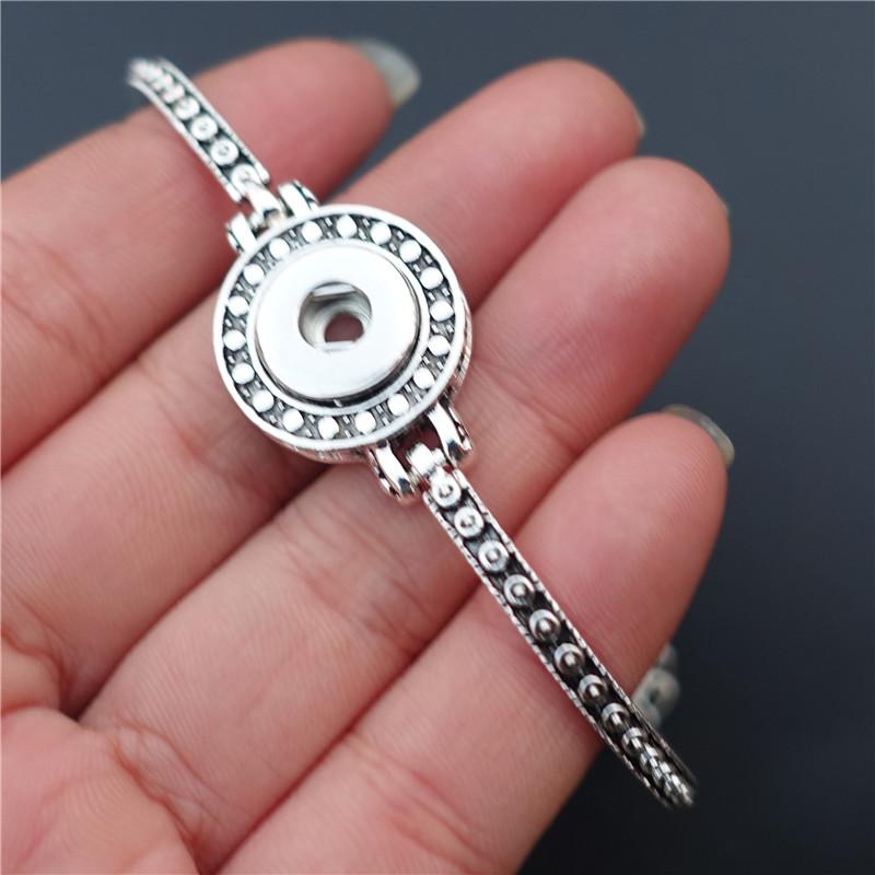

Metal 12mm Snap Buttons Bracelet Bangle Men Women Vintage Jewelry