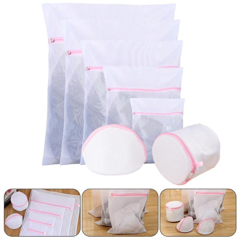 

7Pcs Laundry Bag Set Home Thickening Washing Bag For Baby Clothes Underwear Sweaters Bras Household Accessories Laundry Tools