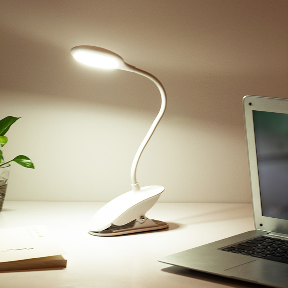 

2021 New Touching Control Dimmable Clip-on Table Usb Leds Eye-caring Night Light 360 Flexible Lighting Angle for Study Read Work Pf7n