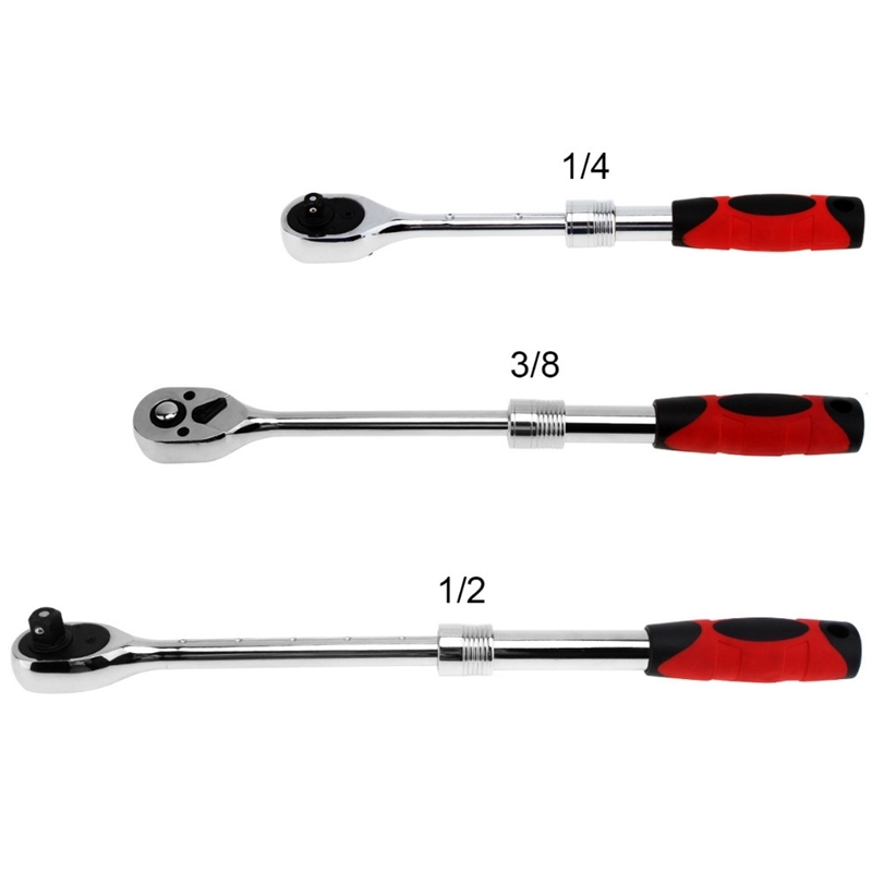 

High Quality Flexible Ratchet Wrench Spanner 1/4" 3/8" 1/2" Cr-V Steel Torque Steel 72 Teeth Universal Vehicle Socket Wrench Kit Y200323