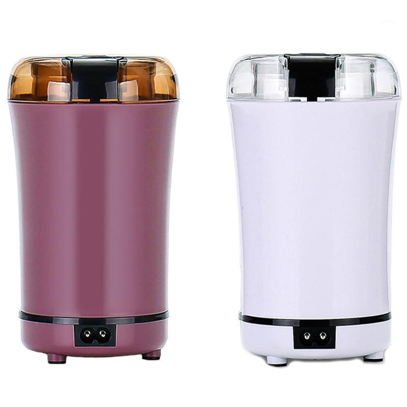 

Electric Coffee Grinder Mini Kitchen Salt Pepper Grinder Powerful Spice Nuts Seeds Coffee Bean Grind Machine-Purple -White Eu Pl1
