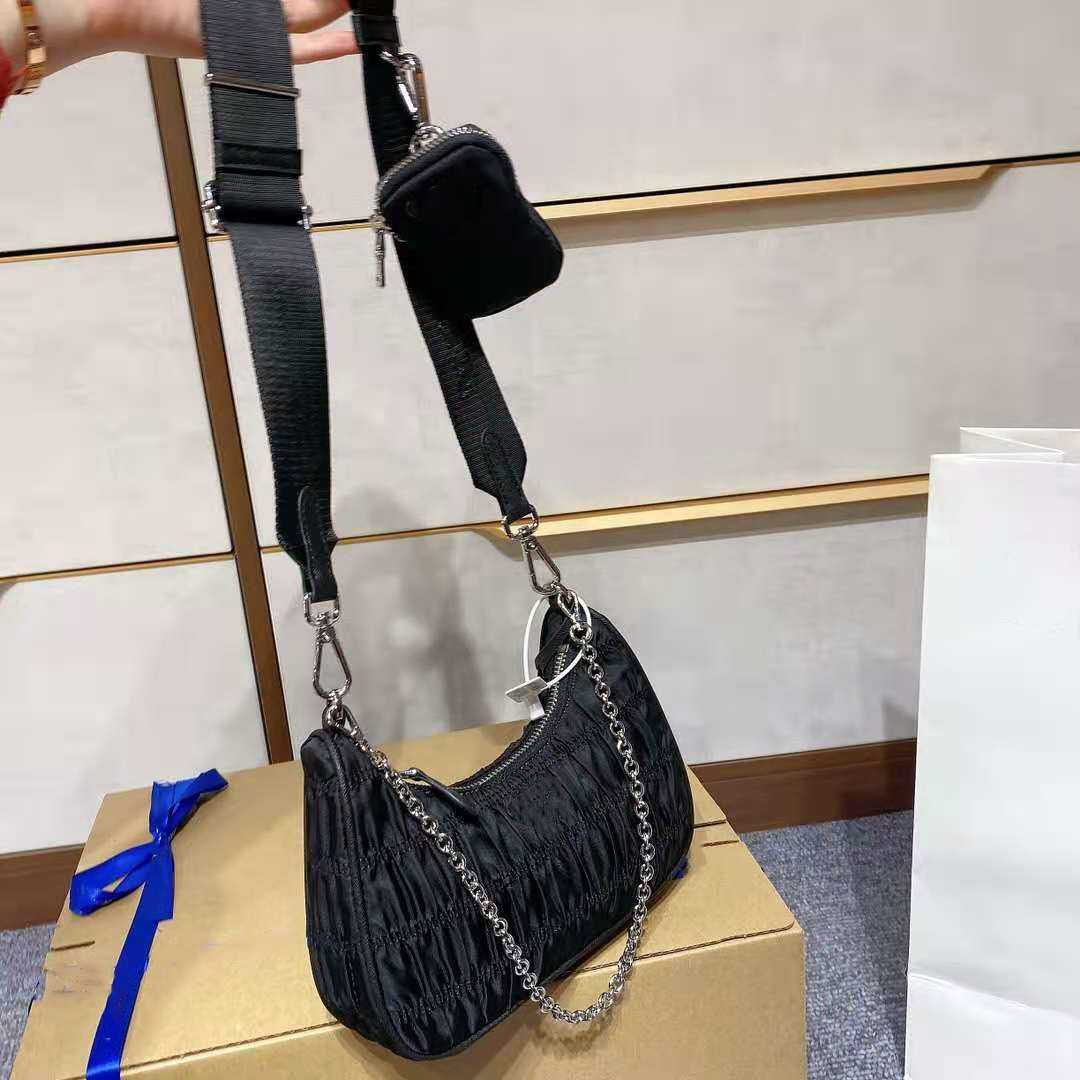 

freeship yisykiy Wholesale hobo shoulder bag for women Chest pack lady Tote chains handbags presbyopic Oxford purse messenger bag with box