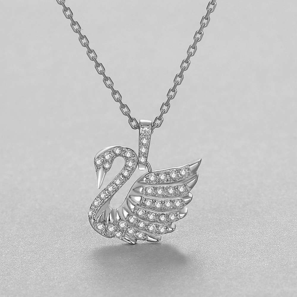 

Luxurys Designers Fashion Ydz022 Silver 925 small Swan clavicle Pendant with zircon and Animal Pendant