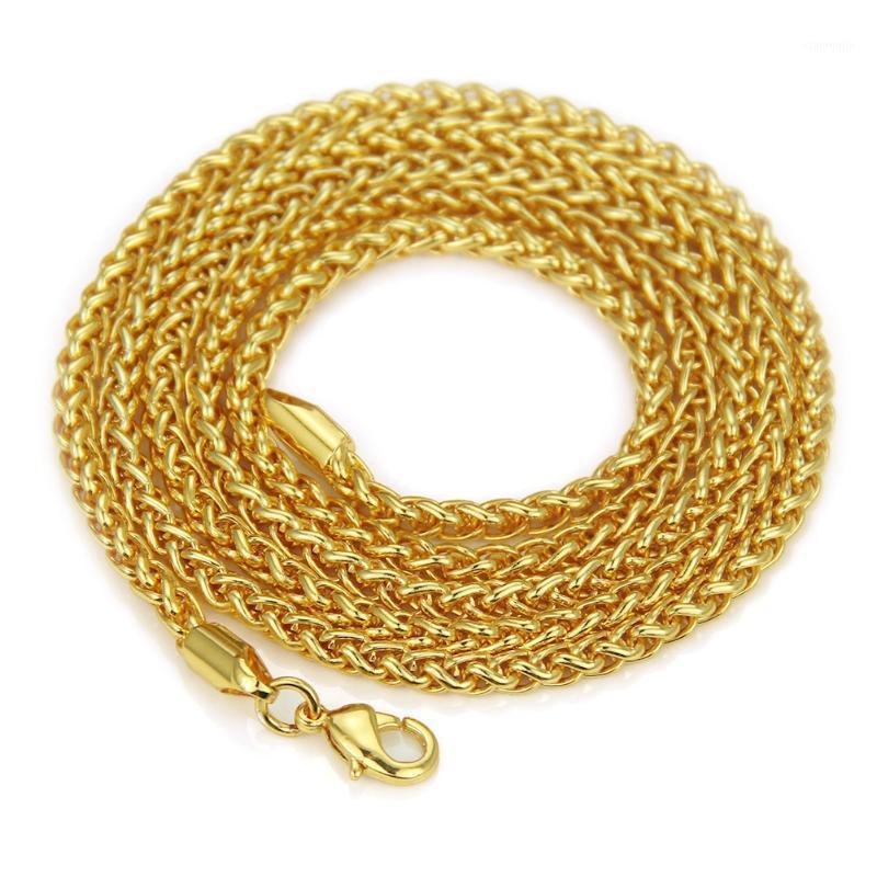 

Chains Hip Hop Cuban Chain Necklace For Men Women, Punk 18K Gold Plated Curb Link Chokers,Vintage Tone Solid Metal Collar