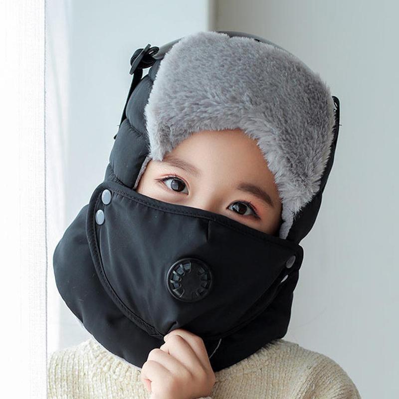 

Children's Outdoor Cold-proof Ear Protection Goggles Mask Thickened Head Cap