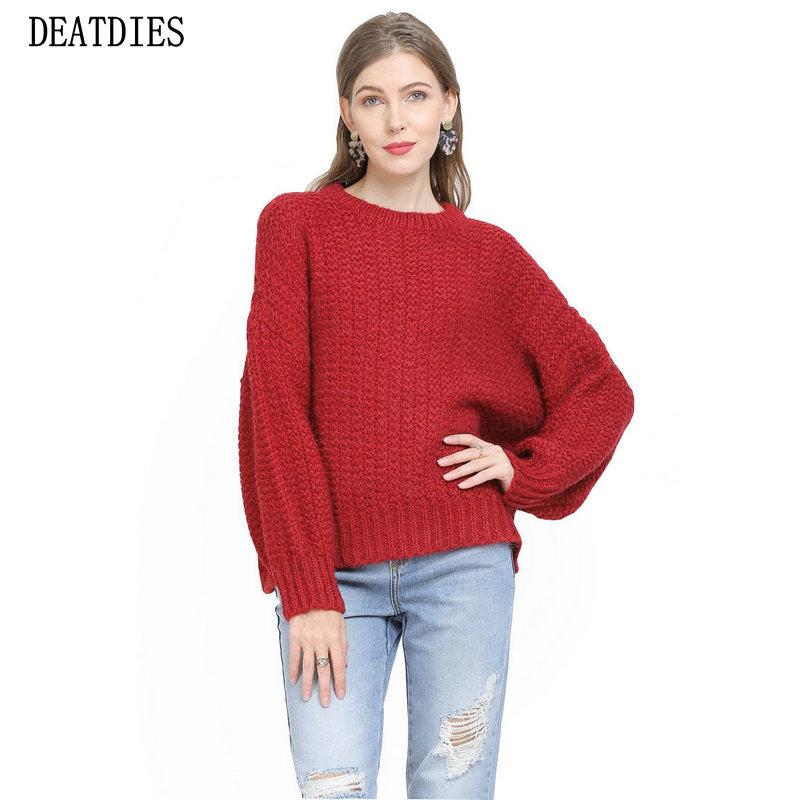 

New 2020 Patchwork O-Neck Pullover Sweater Womens' Batwing Sleeve Soft Wool Sweaters Knitted Jumpers Casual Tops Pullover Winter, Blue