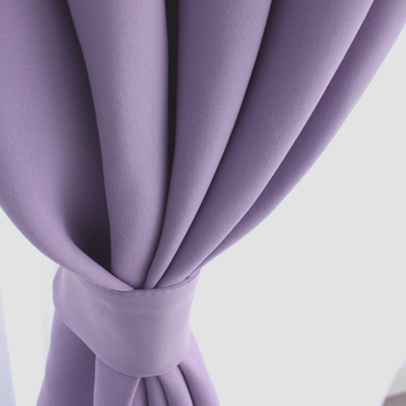 

Korean Purple Blackout Curtains For Living Room Kitchen Bedroom Curtain Cortina Quarto Home Decor 1*2.6m 2*2.6m Customized, One pcs purple cloth