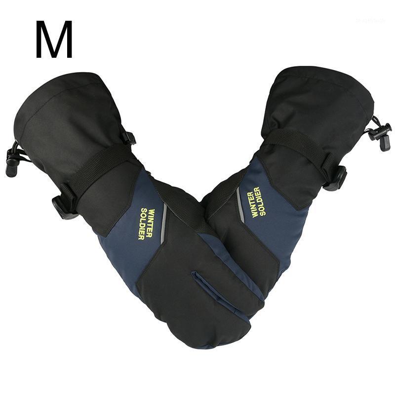 

Winter Cycling Ski Mittens Gloves Touch Screen Men Women 3 Fingers Gloves Windproof Long Wrist Motorcycle Skiing Fitness Glove1, As shown