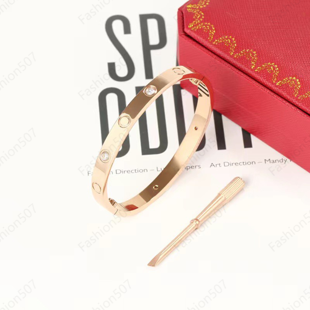 

Love Mens bracelet designer bangle Women Titanium Steel Screw Screwdriver Gold Silver Rose Bracelets Valentine Day gift for girlfriend jewelry bangles bracelets