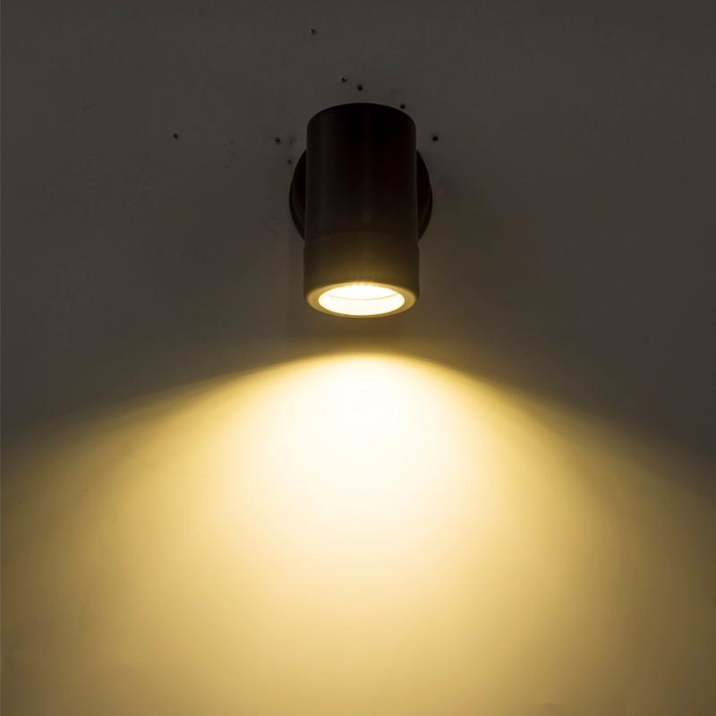 

GU10 Led Wall Light with 5W Bulb Warm White Bedside Lamp Bathroom Mirror Front Lights Black IP65 Wall Decor Lamp for Bedroom