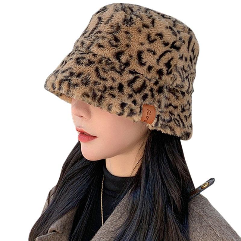 

Autumn And Winter Women's Fashion Retro Thick Warm Fisherman Hat Tiger Pattern