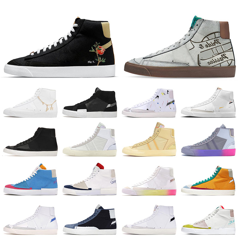 

Top Fashion 2022 Blazer Mid 77 77s Casual Sports Shoes Vintages City Pride Chicago Bicycle Yellow Mens Women Vintage White Black Designer Sneakers Eur 36-45, T27 36-40