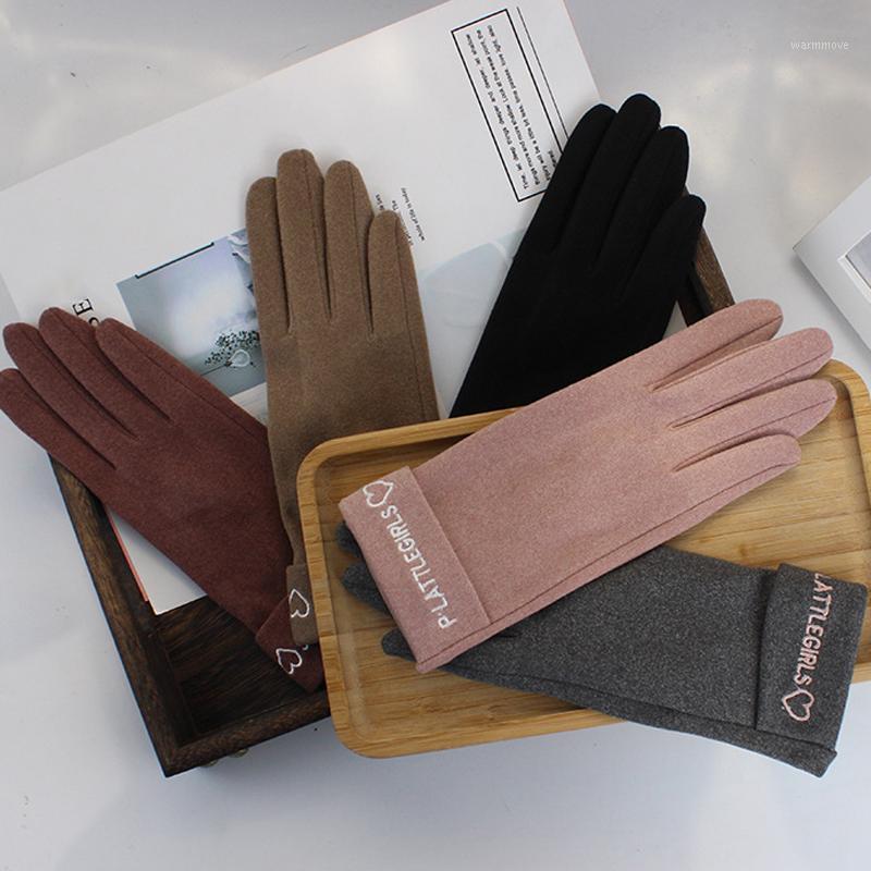 

Fashion Winter Women Touch Screen Gloves Elegant Female Keep Warm Single Layer Plus Velvet Inside Full Finger Soft Gloves Mitten1