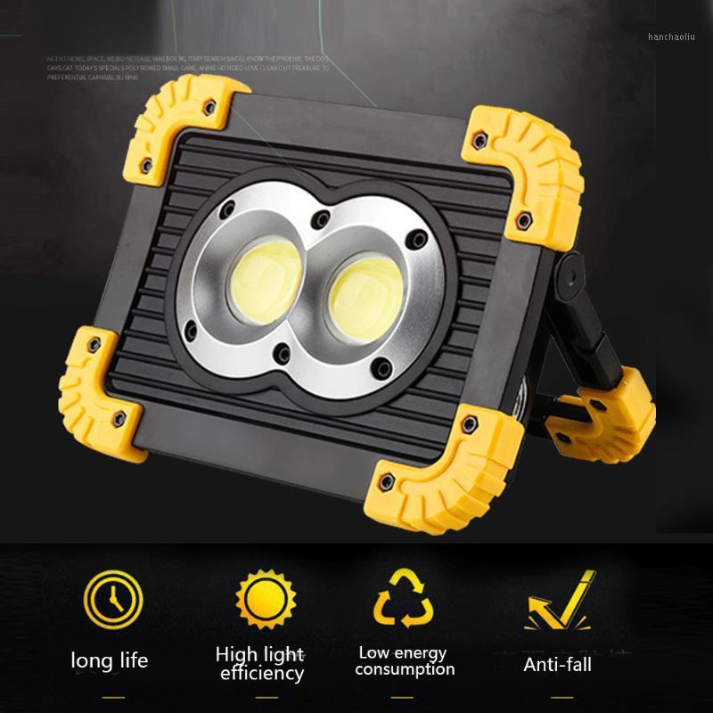 

Portable LED Camping Light USB Rechargeable Searchlight Outdoor Portable Warning Light 20W COB Work Searchlight Color1
