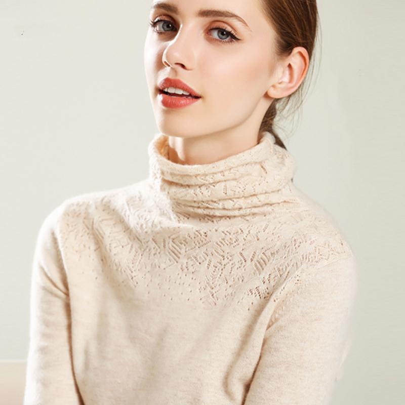 

2021 New Turtleneck Cashmere Women Jumper Autumn Winter Robe Pull Femme Hiver Sweter High Collar Knitted Pullover Sweater Fodk, Khaki