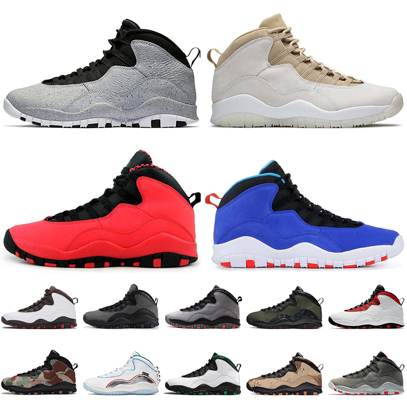 

2021 Jumpman 10 10s Mens Basketball Shoes Cement Tinker Red Tinker Racer Blue 10th Anniversary Sail Sole Fly Sneakers Trainers