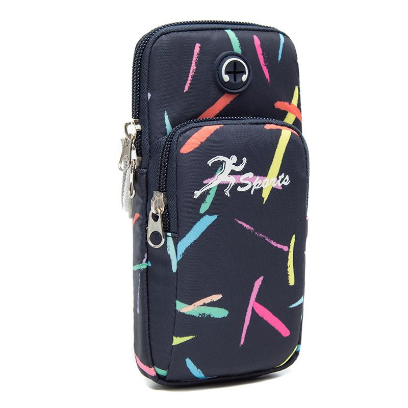 

Woman Running Arm Bag Sport Mobile Phone Arm Bag Case Pouch Cycling Fitness Jogging Hiking Phone Gadget Card Key Holder Pack, Blue1 large
