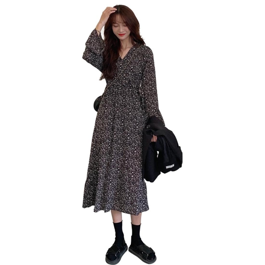 

Women Loose Chiffon Floral Dress