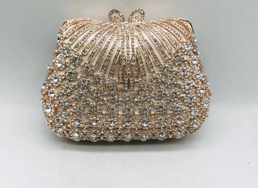 

Designer Handbags High Quality Diamond with Crystal Day Clutch Lady Wallet Party Banquet Wedding Purse Ladies Party Small Purses, Color same picture