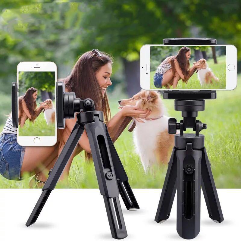

Mini Tripod Stand with Phone Clip Holder 6 Inch For Smartphone Video Tripod Stand Handle Grip For Phone Live Hot selling