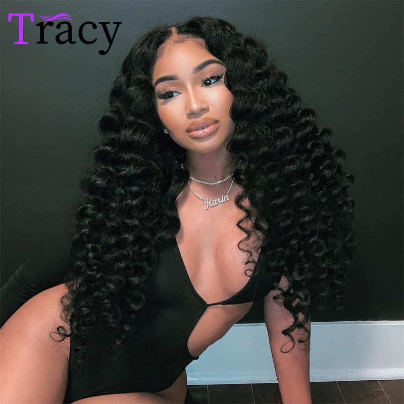 

Loose Deep Lace Closure Human Hair Wig 4x4x1 Lace Wig With Baby Hair Pre Plucked Women Malaysian Remy Closure T-Part Wigs, 4x4x1t-part